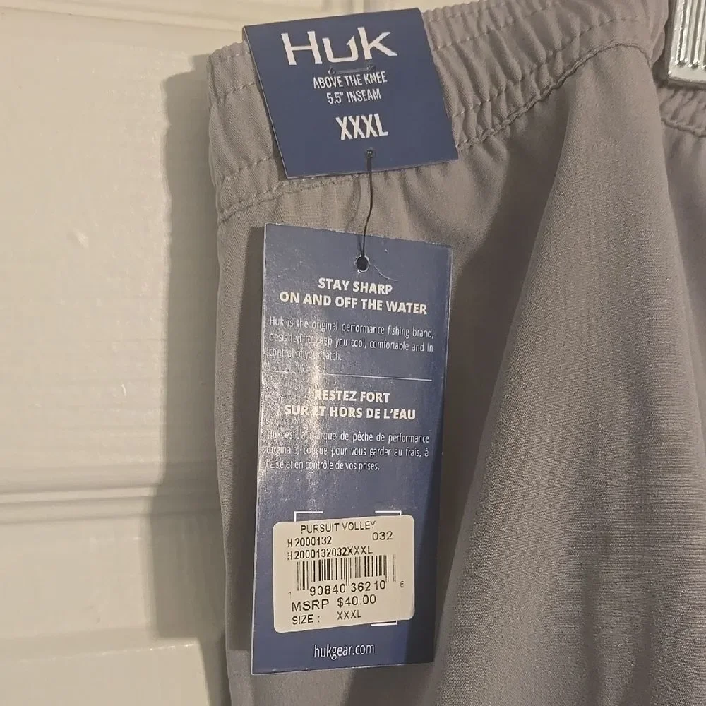 Huk Men's Gray Swim Shorts
